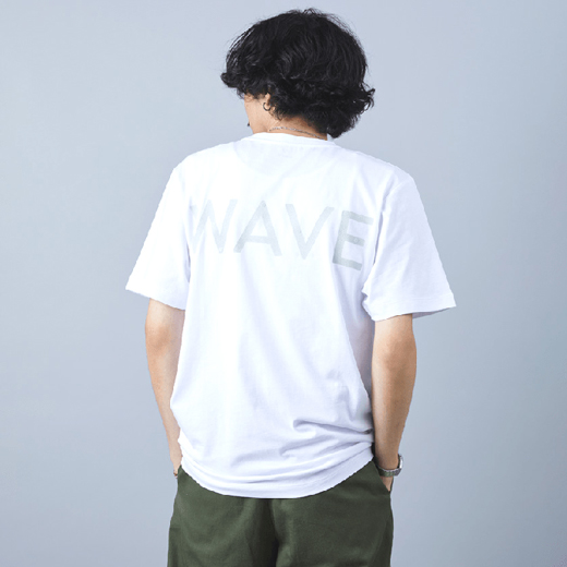 WAVE 点字モチーフ チャリティ Tシャツ WHITE Lサイズ